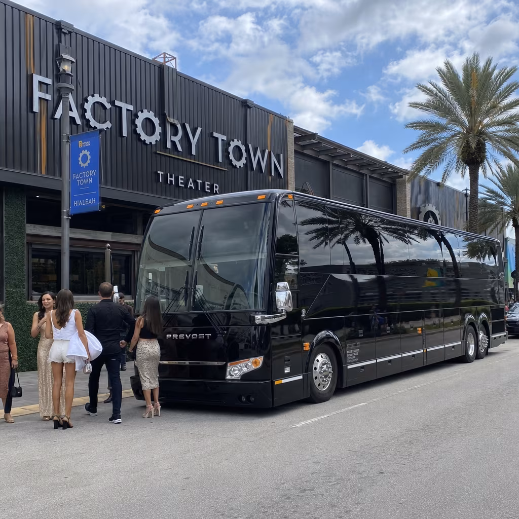 Rent a Bus to Factory Town Hialeah