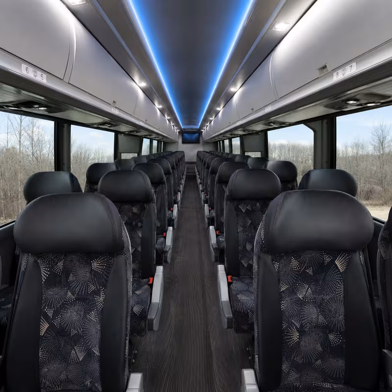 40-56 Passenger Charter Bus Interior