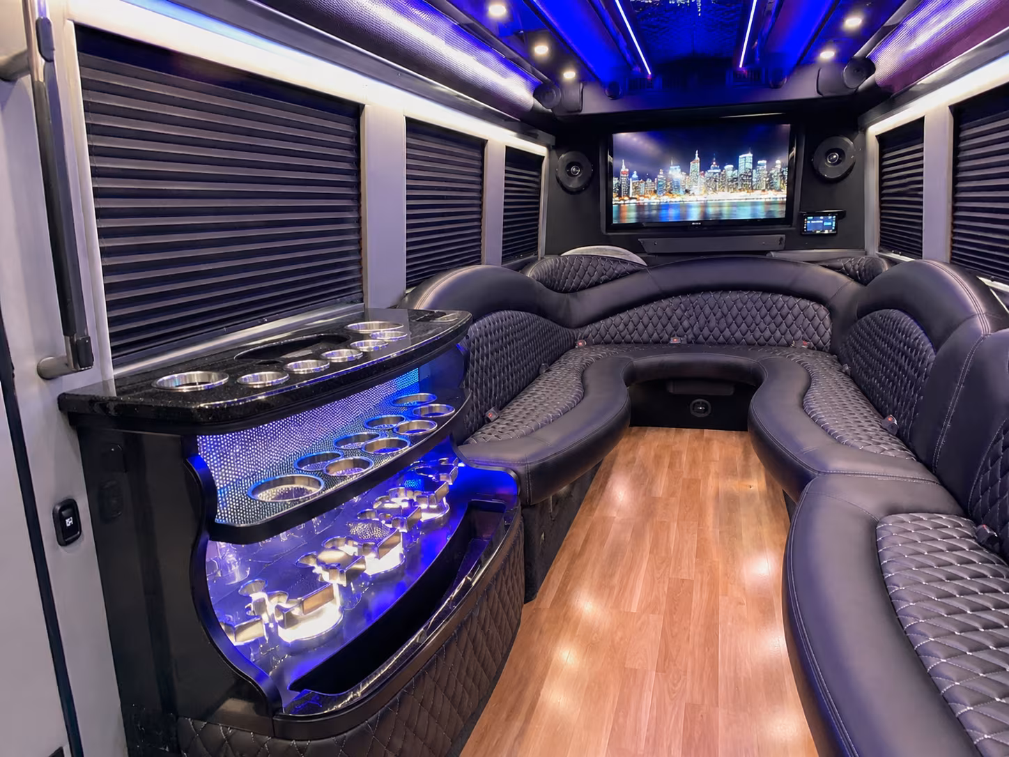 Hialeah Private Event Transportation party bus exterior