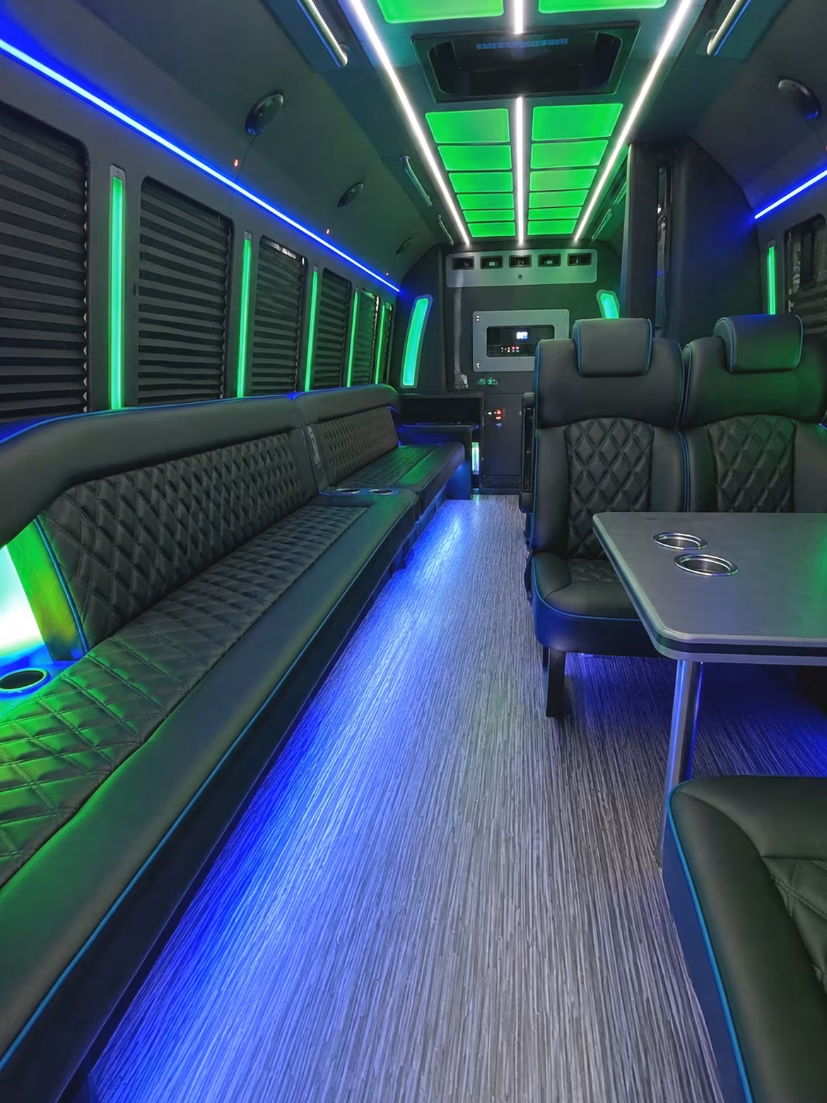 Hialeah Private Event Transportation party bus interior