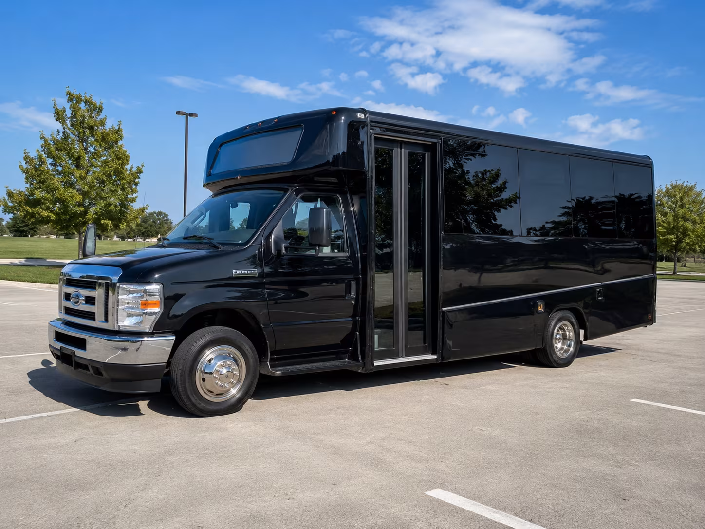 Hialeah School Event Transportation party bus exterior