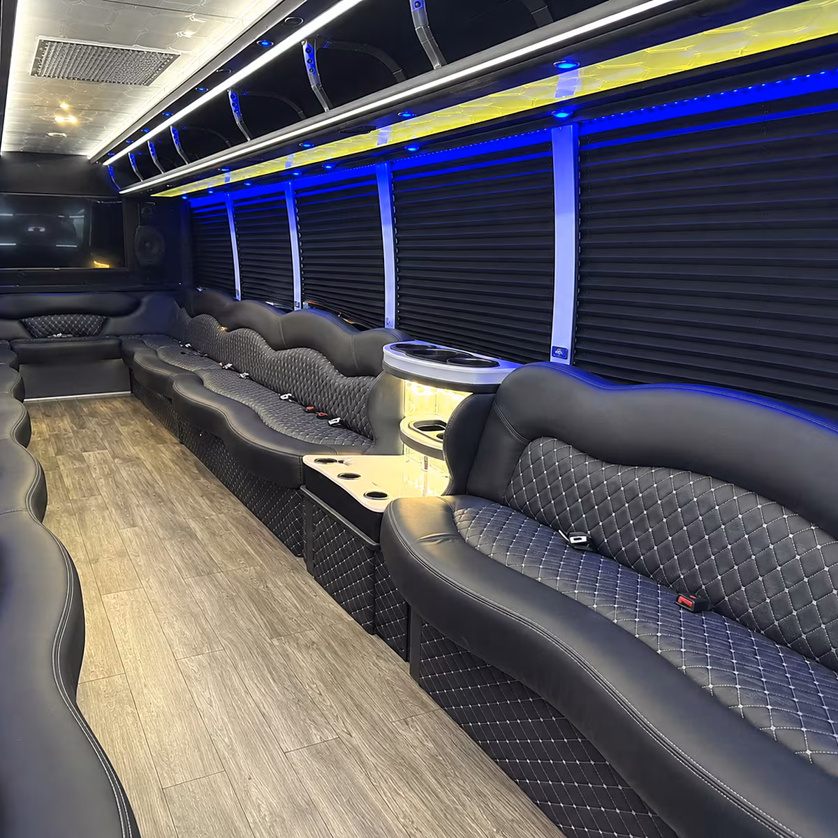 Hialeah Wedding Transportation onboard seating