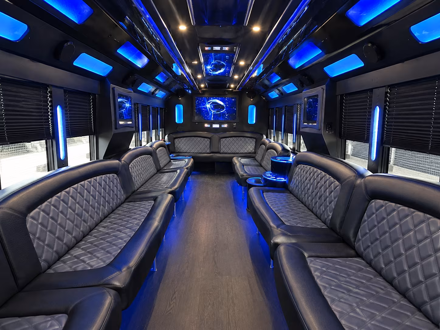 Hialeah Wedding Transportation party bus interior