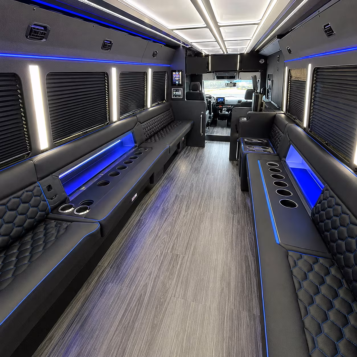 Hialeah Winery Tour & Pub Crawl Transportation party bus interior