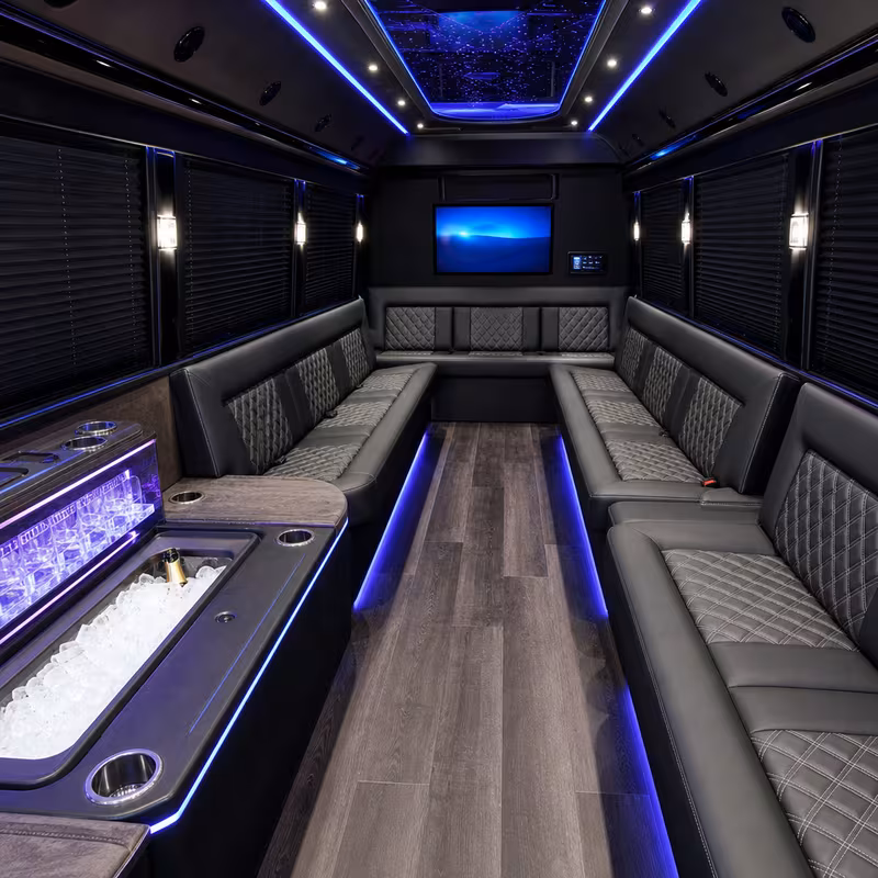 14 Passenger Sprinter Limo Interior