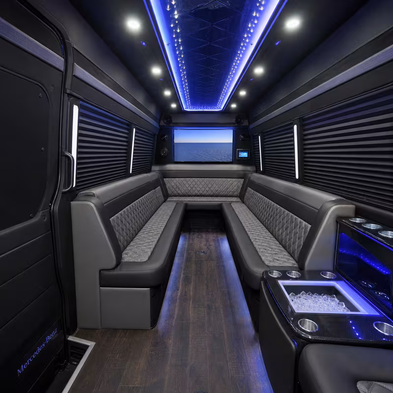 14 Passenger Sprinter Limo Interior